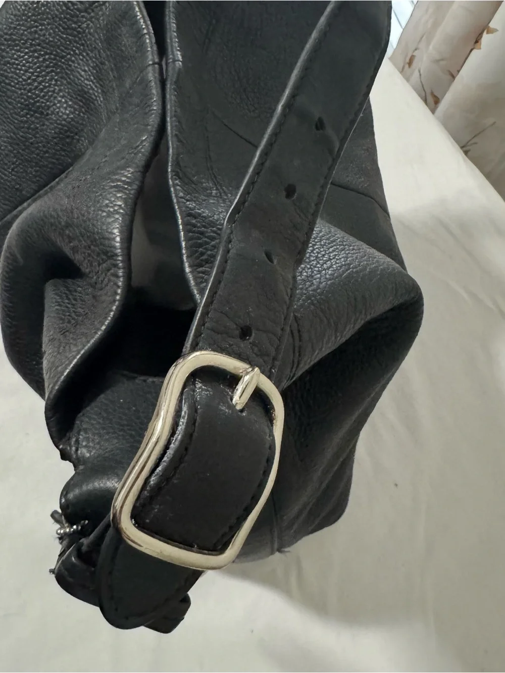 Coach Penelope Vintage Women’s Black Pebbled Leather Shoulder Hobo EUC F16535 - Picture 3 of 14